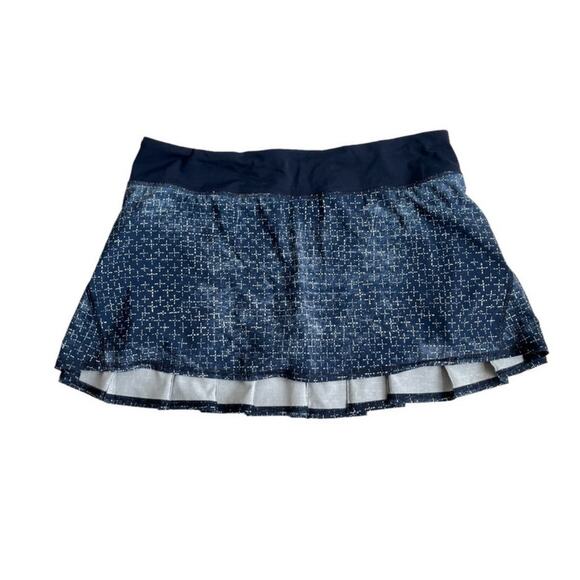 Lululemon Pace Setter Skirt/Skort  Exploded Sashiko Cross Inkwell Ghost  Size 4 - Picture 2 of 11